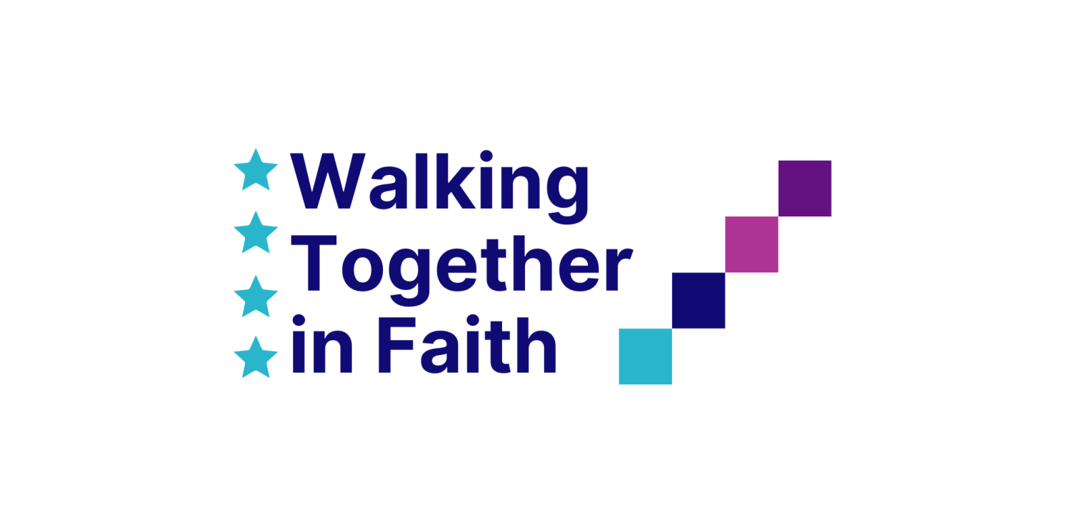 logo that says walking together in faith