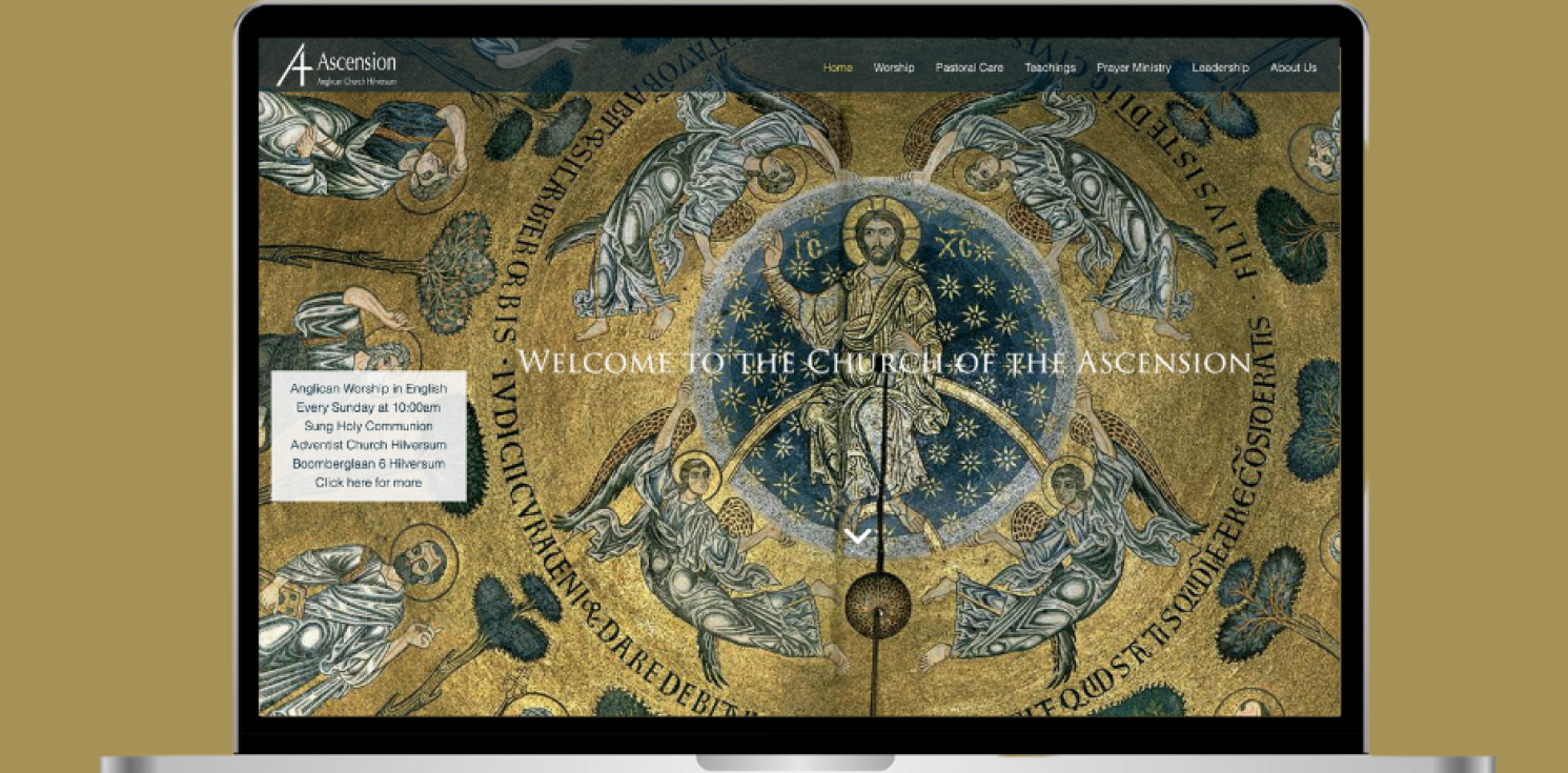 screenshot of website