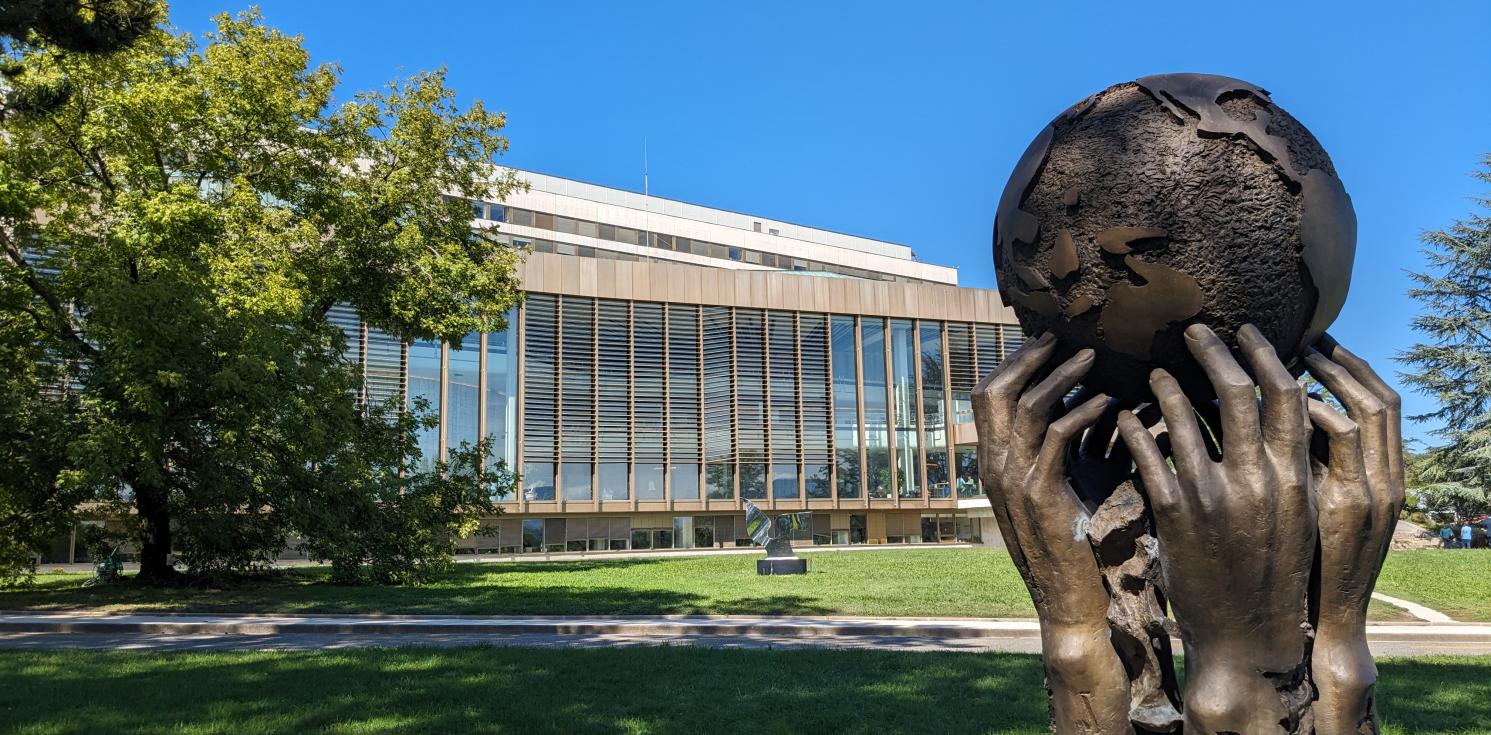 Exterior of UN building in Geneva