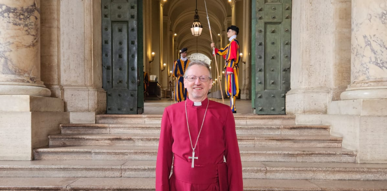 waiting outside sistine chapel bishop