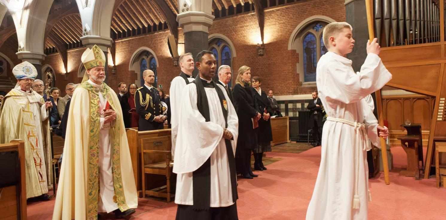 Bishops enter church