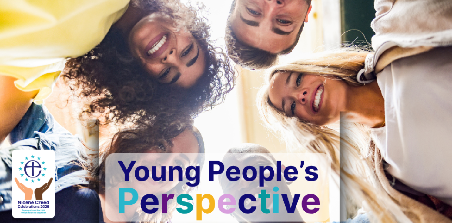 Words on a photo of young people