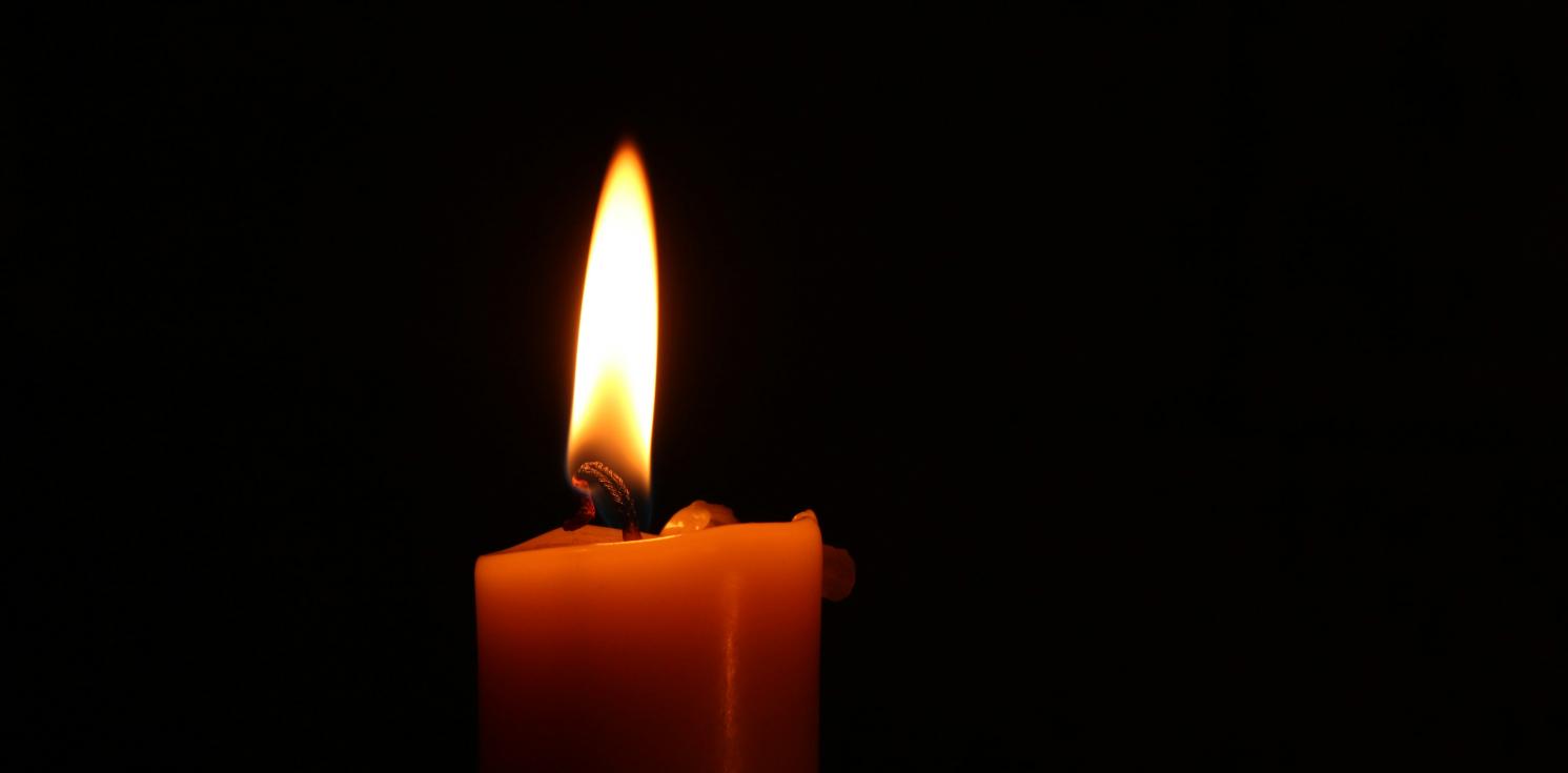 a lone candle