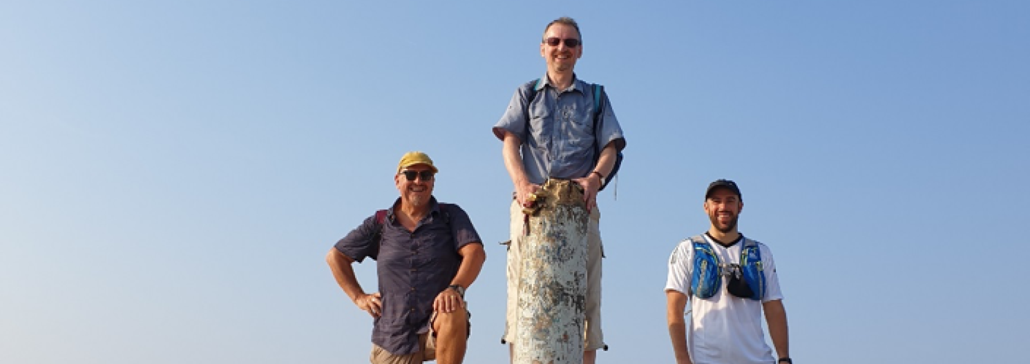 Bishop Robert and Reverend Marcus Ronchetti at the summit of Calpe Rock.