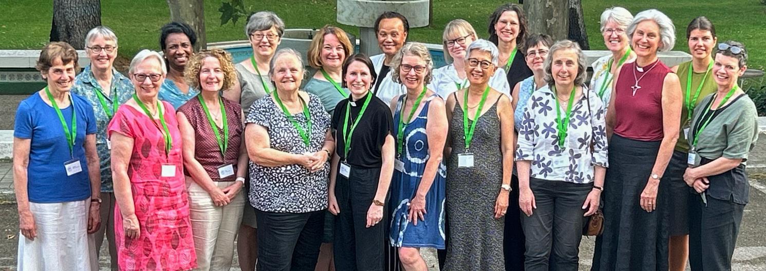 Female clergy in a row