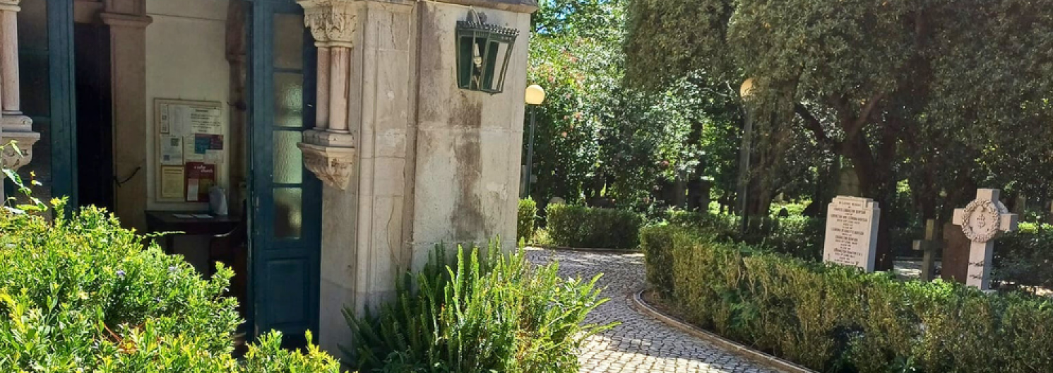 outside a church and path