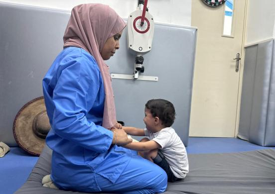 Nurse and small child