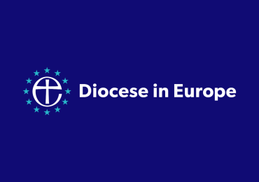 diocese logo on blue background