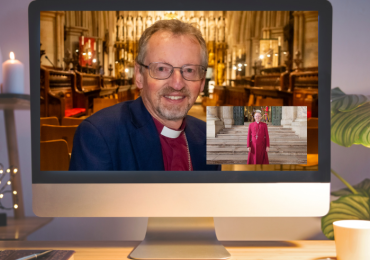 man on a laptop screen