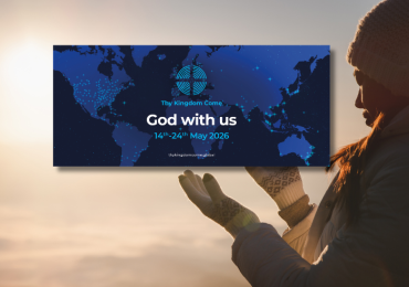 lady praying and graphic