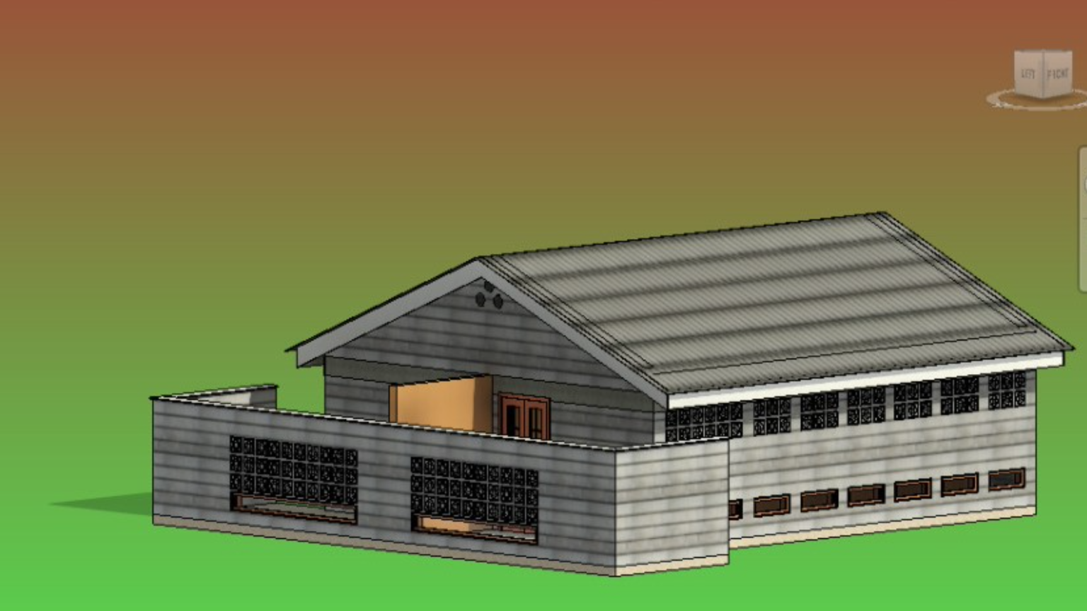 Bishop Hannington school toilet block mock-up.