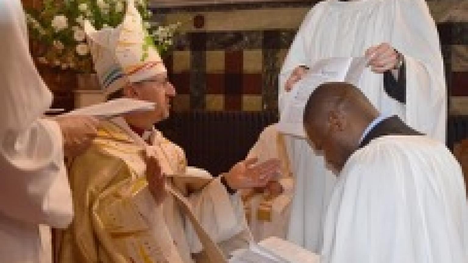 Bishop Robert performing a blessing.