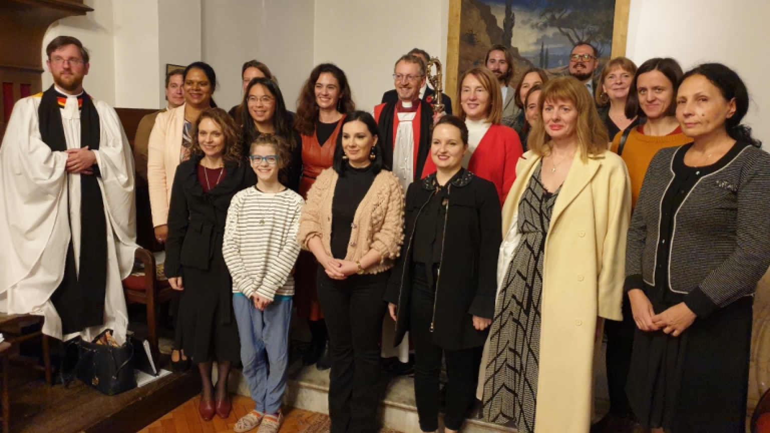 Bishop Robert with the Chaplaincys choir.