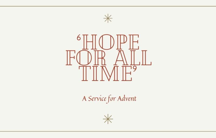 A poster for an Advent Service.