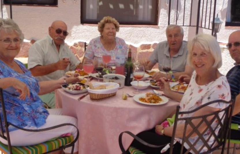 Members of the Costa Blanca Anglican chaplaincy enjoying a meal.