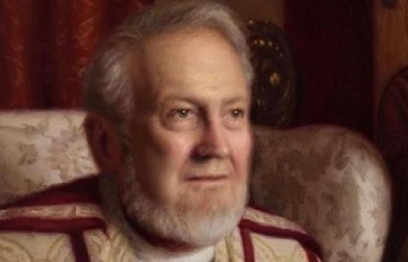 A painting of Geoffrey Rowell.