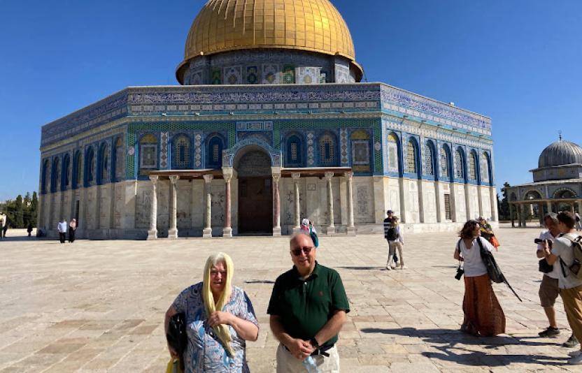 Dr Amos at the Dome of the Rock