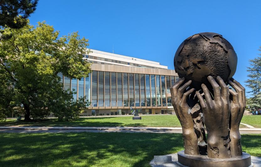 Exterior of UN building in Geneva