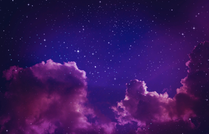 Night sky with stars and Venus