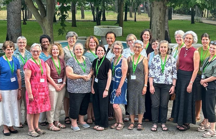 Female clergy in a row