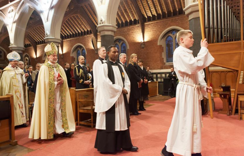 Bishops enter church