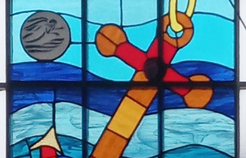 window at Holy Trinity Gibraltar
