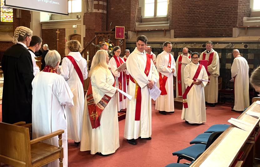Ordinands in a service