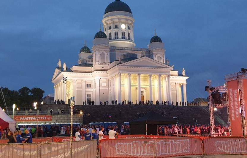 cathedral at night