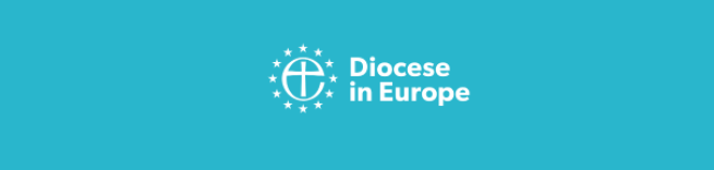 logo on blue background