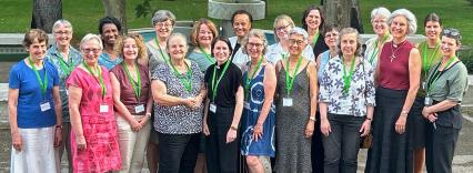 Female clergy in a row