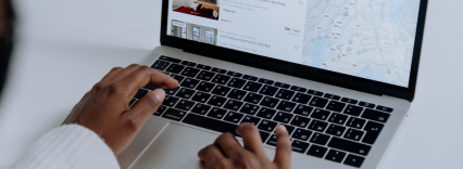 hands laptop