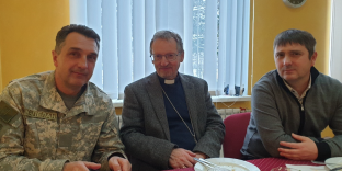 Bishop Robert and a Ukrainian Pastor.