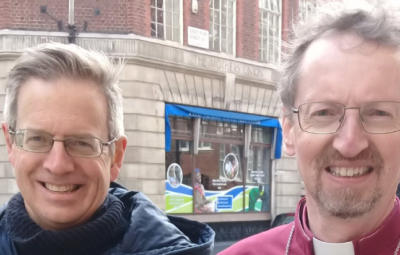 Bishop Robert at the peoples march.