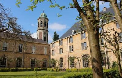 The exterior of Drongen Abbey.