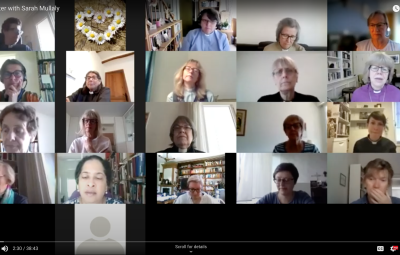 A women's ministry video call.