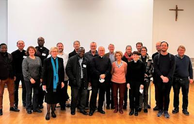 Bishop David with participants of the post ordination programme.