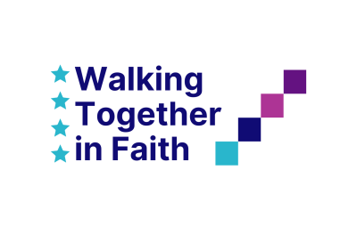 logo that says walking together in faith