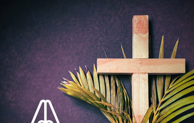 graphic hands and palm cross