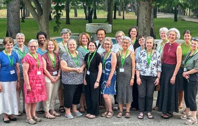 Female clergy in a row