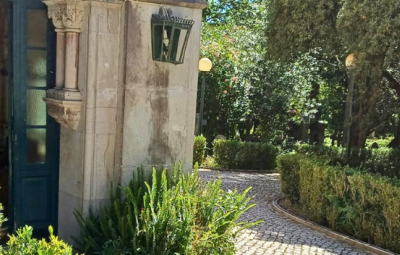 outside a church and path