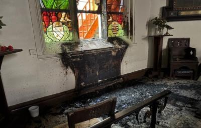 Fire at Christ Church Lille