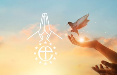 hand and dove