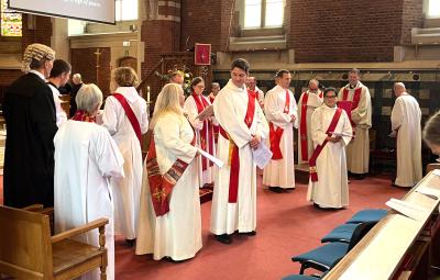 Ordinands in a service