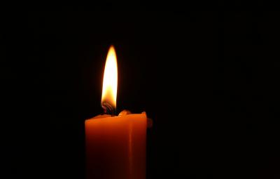 a lone candle