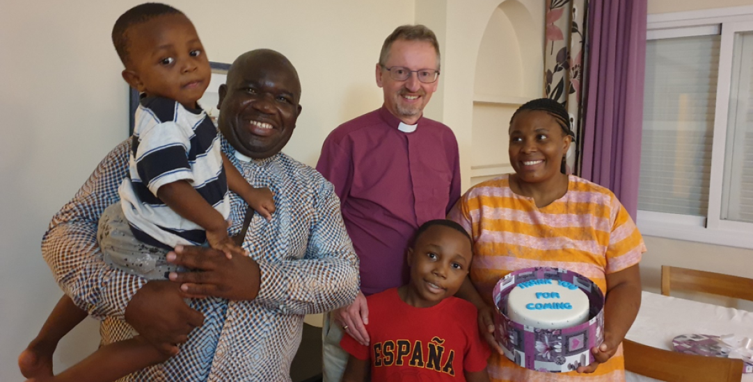 Bishop Robert, The Very Revd. Dr. Ishanesu Gusha, his wife Caroline and two of their three young sons.