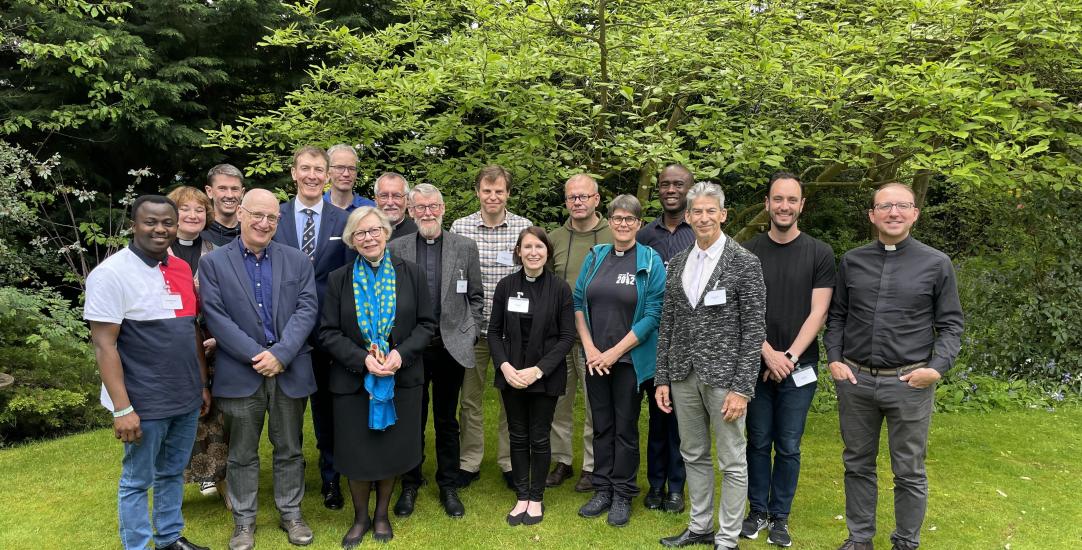 group photo in a green garden