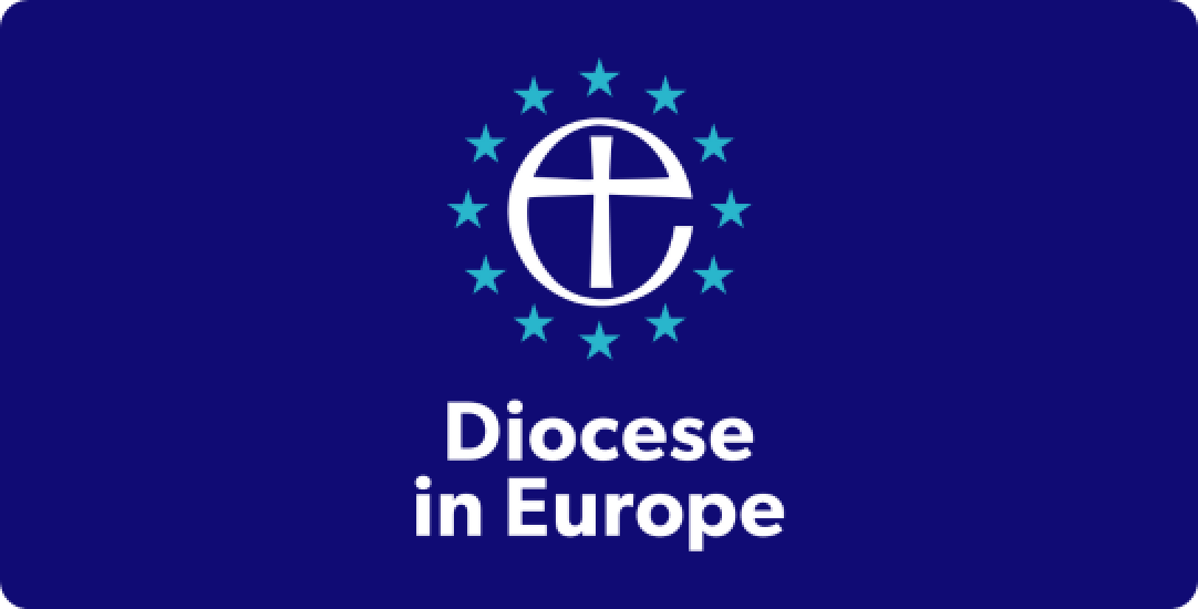 logo on blue